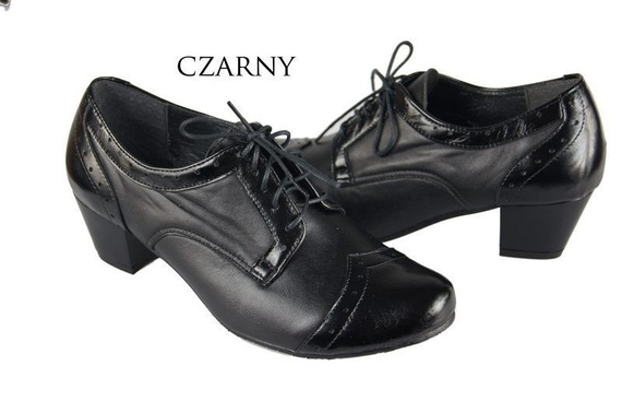 Obuwie Półbuty Damskie skóra naturalna Czarne 550 ElitaBut