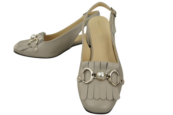 Women's Shoes Sandals Decorated with Fringes Natural Leather 208 ElitaBut