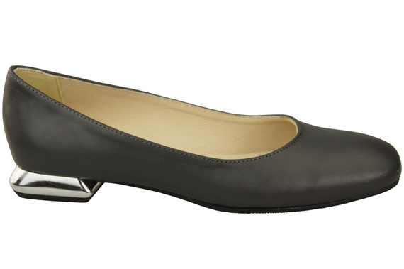 Flat Women's Shoes Pumps Decorative Heel Natural Leather 209 ElitaBut