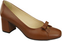 Women's Pumps with a Bow, Natural Leather and Low Heel 203 ElitaBut