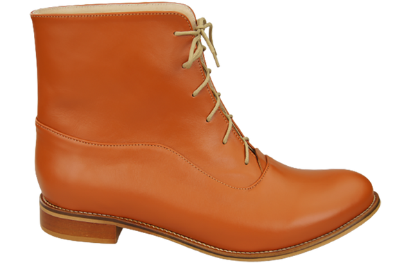 Obuwie Botki Damskie Rude Wiosna/Jesień skóra naturalna 155 L ElitaBut