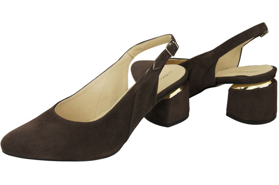 Sandały Damskie z Naturalnej Skóry Zamszowej Czekoladowe Elegancja i Komfort 196 Z ElitaBut