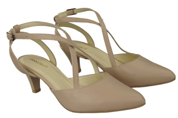 Obuwie Damskie Sandały Cappuccino Lico Skóra Naturalna 129 ElitaBut