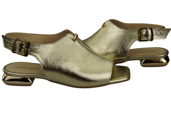 Comfortable Women's Shoes Sandals Flat Gold Heel Natural Leather 207 ElitaBut