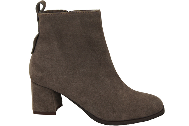 Women’s ankle boots in genuine suede leather, stable block heel, with zipper – 224 ElitaBut