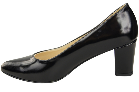 Classic Smooth Pumps Shoes Women's Black Natural Leather 213 ElitaBut