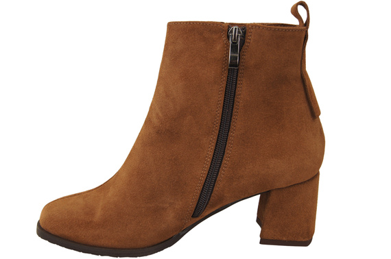Women’s ankle boots in genuine suede leather, stable block heel, with zipper – 224 ElitaBut