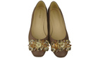 Women's Pumps with Crystals Flat Natural Leather 216 ElitaBut