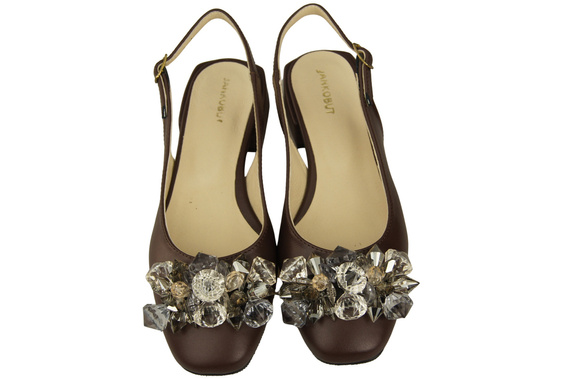 Women's Shoes Sandals with Crystals Natural Leather 215 ElitaBut