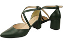 Elegant Leather Sandals with Open Sides on a Stable Heel 218 ElitaBut