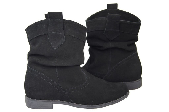 Shoes Women's boots Saszki Winter natural leather velor 117 Z ElitaBut