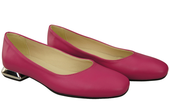 Flat Women's Shoes Pumps Decorative Heel Natural Leather 209 ElitaBut