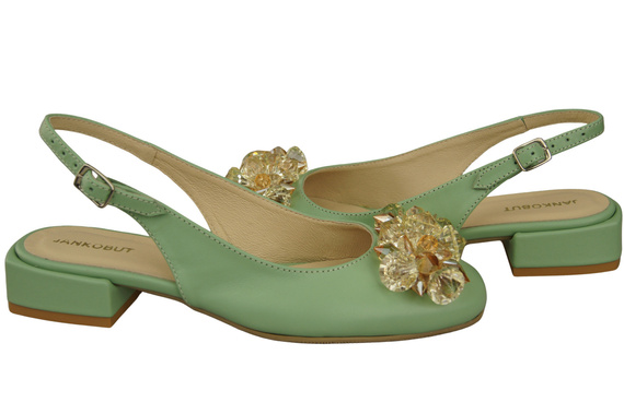 Women's Shoes Sandals with Crystals Natural Leather 215 ElitaBut