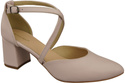 Elegant Leather Sandals with Open Sides on a Stable Heel 218 ElitaBut