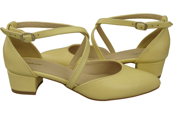 Women’s Leather Sandals with Straps Low Heel 223 ElitaBut