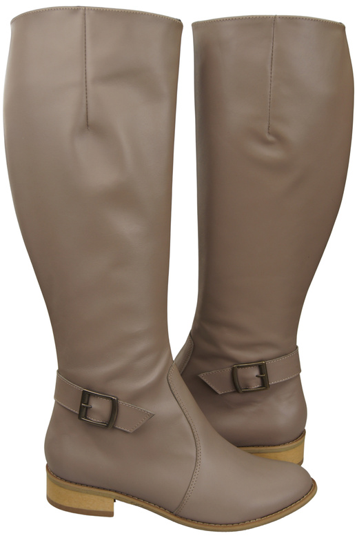 Women’s leather boots, lined officer boots, flat 225 ElitaBut