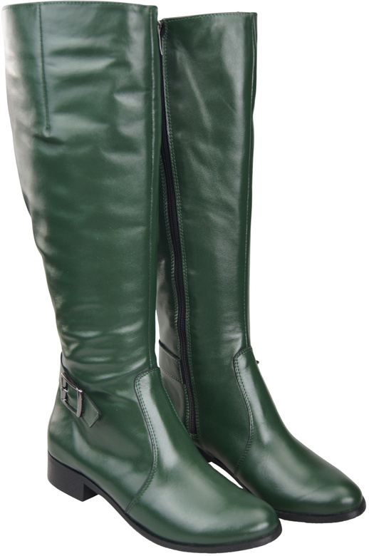 Women’s leather boots, lined officer boots, flat 225 ElitaBut