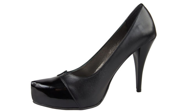 Women's shoes natural leather Black 897 ElitaBut