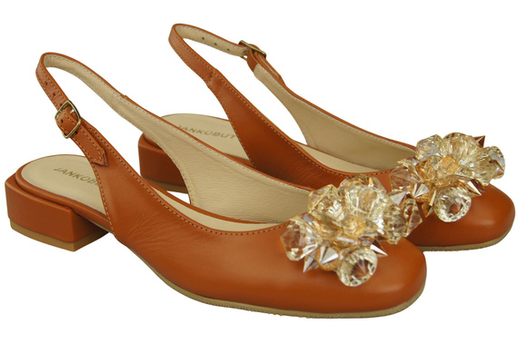 Women's Shoes Sandals with Crystals Natural Leather 215 ElitaBut