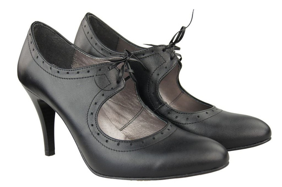 Women's shoes Natural leather black 553 ElitaBut