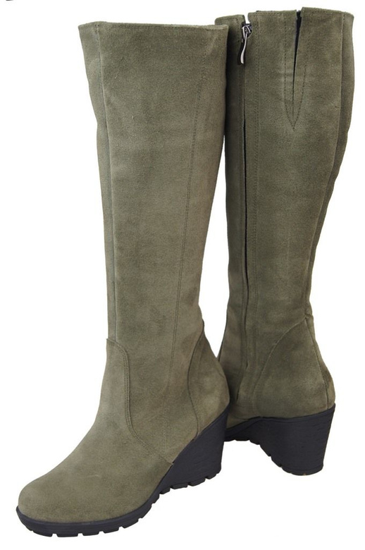 Shoes Women's boots Wedge natural leather velor 745 ElitaBut