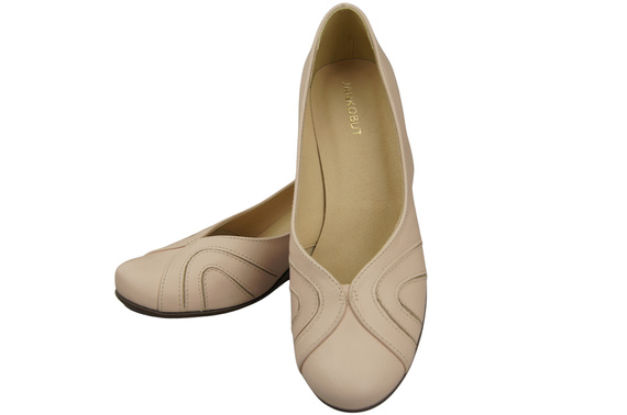 Women's Black Natural Leather Wedge Pumps 828 ElitaBut