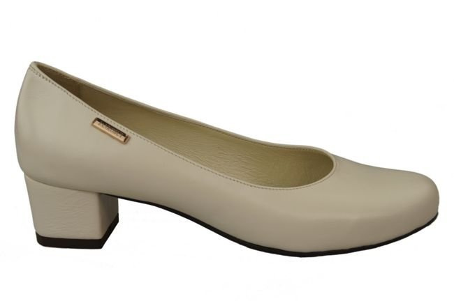 Obuwie Damskie Czółenka Skóra naturalna 116 Beż ElitaBut