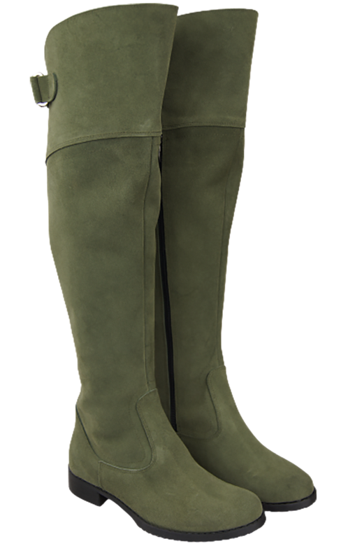 Shoes Boots Women Boots Over-the-knee boots Over-the-knee natural leather Velor 154 ElitaBut