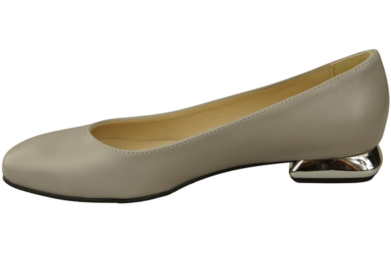 Flat Women's Shoes Pumps Decorative Heel Natural Leather 209 ElitaBut