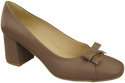 Women's Pumps with a Bow, Natural Leather and Low Heel 203 ElitaBut