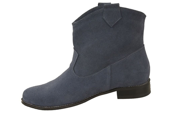 Obuwie Botki Damskie Grafitowe Wiosna / Jesień skóra naturalna welurowa 132 L ElitaBut