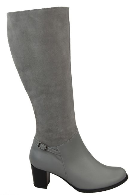 Obuwie Kozaki  Damskie skóra naturalna 101 Popiel ElitaBut