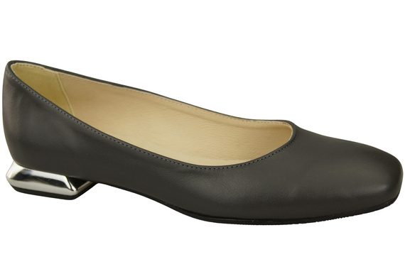 Flat Women's Shoes Pumps Decorative Heel Natural Leather 209 ElitaBut