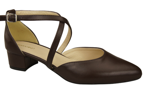 Women’s Leather Sandals  with Straps Low Heel 223 ElitaBut