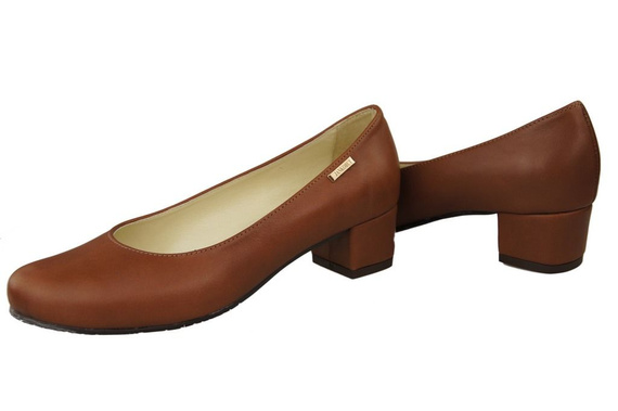 Obuwie Damskie Czółenka Skóra naturalna 116 Brąz ElitaBut