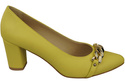 Classic Women's  Pumps Shoes made of Natural Leather with a Gold Decorative Chain 200 ElitaBut