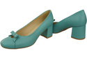Women's Pumps with a Bow, Natural Leather and Low Heel 203 ElitaBut