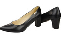 Classic Smooth Pumps Shoes Women's Black Natural Leather 213 ElitaBut