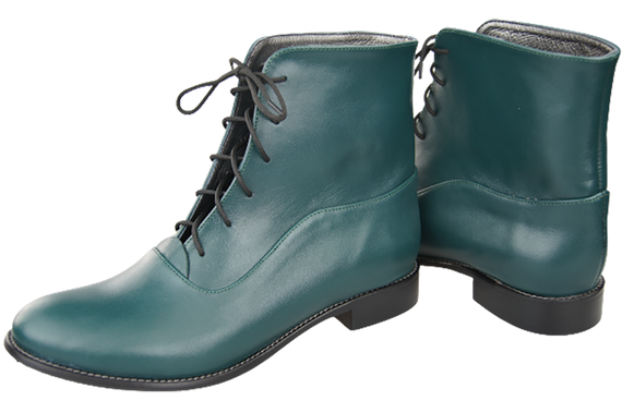 Obuwie Botki Damskie Malachitowe Wiosna/Jesień skóra naturalna 155 L ElitaBut