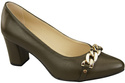 Classic Women's  Pumps Shoes made of Natural Leather with a Gold Decorative Chain 200 ElitaBut