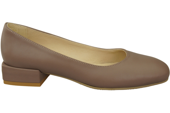 Comfortable Women's Shoes Flat Pumps, Natural Leather 204 ElitaBut