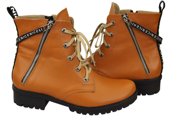 Footwear Boots Women's boots with the inscription NICE Natural Leather 173 L ElitaBut