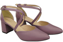 Elegant Leather Sandals with Open Sides on a Stable Heel 218 ElitaBut