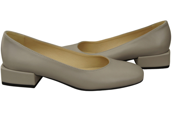 Comfortable Women's Shoes Flat Pumps, Natural Leather 204 ElitaBut