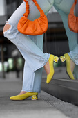 Comfortable Women's Shoes Pumps with Decorative Heel Natural Suede Leather 219 From ElitaBut
