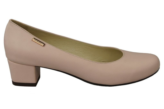 Obuwie Damskie Czółenka Skóra naturalna 116 Róż Pudrowy ElitaBut