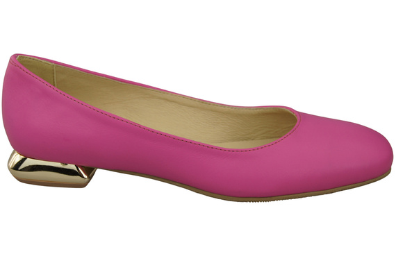 Flat Women's Shoes Pumps Decorative Heel Natural Leather 209 ElitaBut