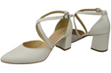 Elegant Leather Sandals with Open Sides on a Stable Heel 218 ElitaBut