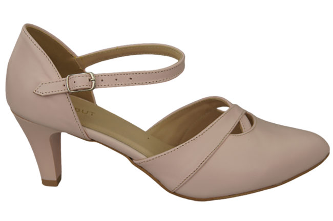 Obuwie Damskie Sandały Róż Pudrowy Skóra Naturalna 151 ElitaBut