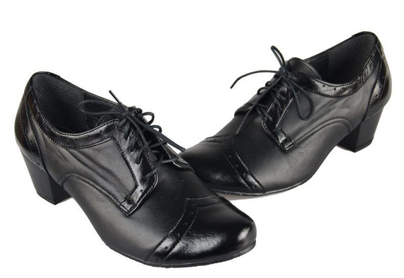 Obuwie Półbuty Damskie skóra naturalna Czarne 550 ElitaBut